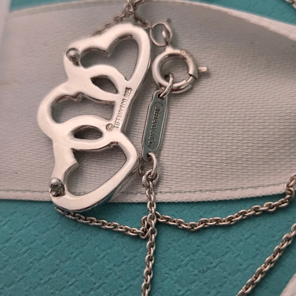 Tiffany & Co Triple Heart 16" Necklace - Picture 6 of 6